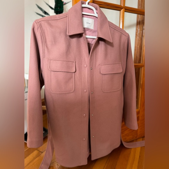 Aritzia Wilfred Rialto Belted Shirt Jacket in Dusty Rose, S - Picture 5 of 5